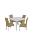 CUT IV Spisebord med 4 stk. spisestole #1
