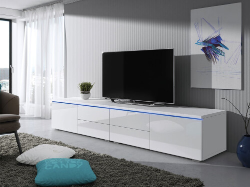 DOUBLE TV Skænk 200 cm med LED