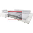 Materiale på udtræksdelen, samme som sofa #1
