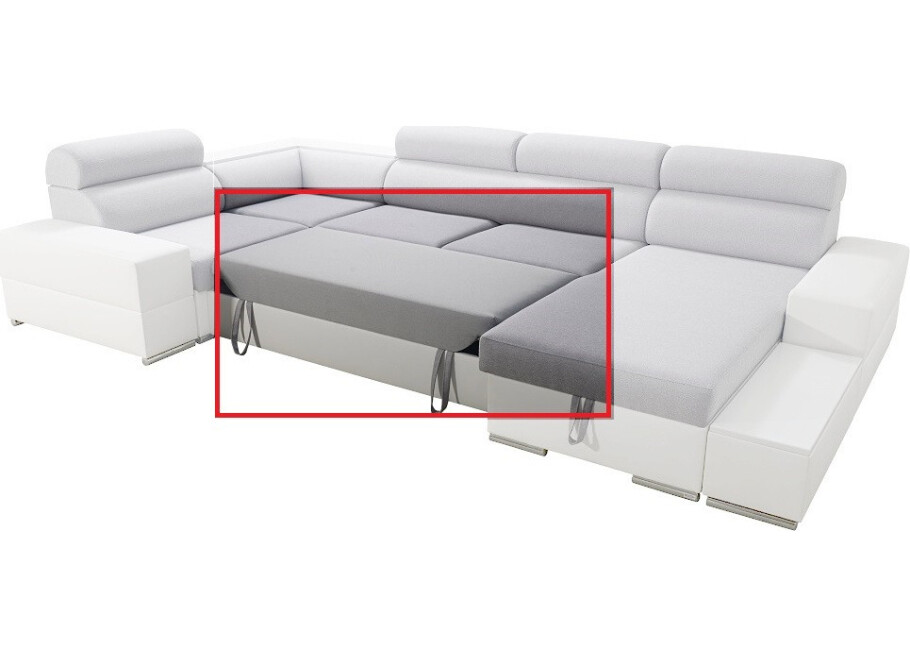 Materiale på udtræksdelen, samme som sofa #1